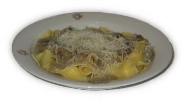 Bandnudeln mit Pilzsauce