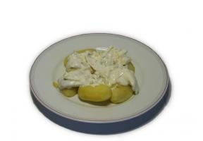 Salzkartoffeln mit Sahne-Heringsfilets