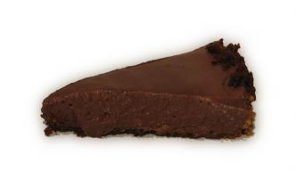 Ein Stück Mouse-au-Chocolat Kuchen