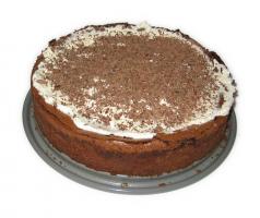 Mississippi-Mud-Pie auf einem runden Blech